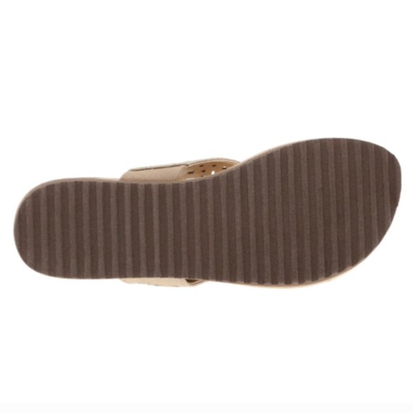 NEW UGG Kid Jaedynn Champagne Shimmer Flower Cut Out Thong Flip Flop Flat Sandal - Picture 6 of 6